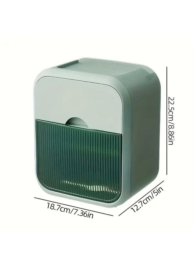 حامل ورق الحائط الأبيض المقاوم للماء مع رف تخزين منظم الحمام - Image 4